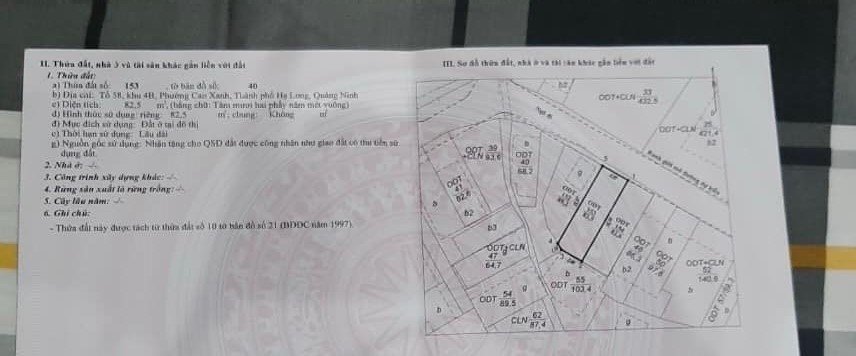 Bán đất Ngõ 28 Cao Xanh,P.Cao Xanh. Đường oto đỗ cửa. DT:82.5m2,MT:5m