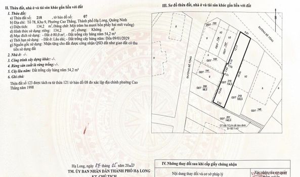 Bán đất Mặt Đường từ Bãi Muối sang KĐT Ông Nhan,P.Cao Thắng. DT:134m2 !!!