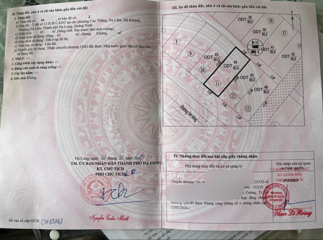 Bán Lô B11-11 KĐT Lideco Bãi Muối,P.Cao Thắng. DT:65m2,MT:5m !!!