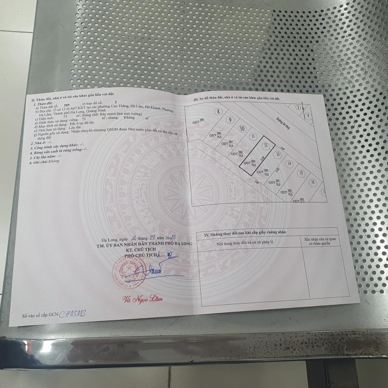 Bán A7-12 KĐT Lideco Bãi Muối,Cao Thắng DT:75m2,MT:5m !!!