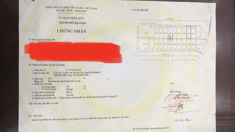Bán Lô B1-28 KĐT Cao Xanh,Hà Khánh B. DT:225m2,MT:9m Siêu Hiếm !!!