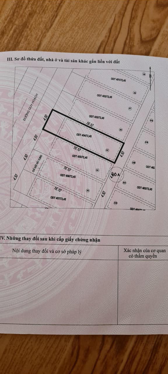 Bán Lô A5 Ngõ 13 Cao Thắng,P.Cao Thắng. DT:72.45m2,MT:4.5m.H:TB !!!