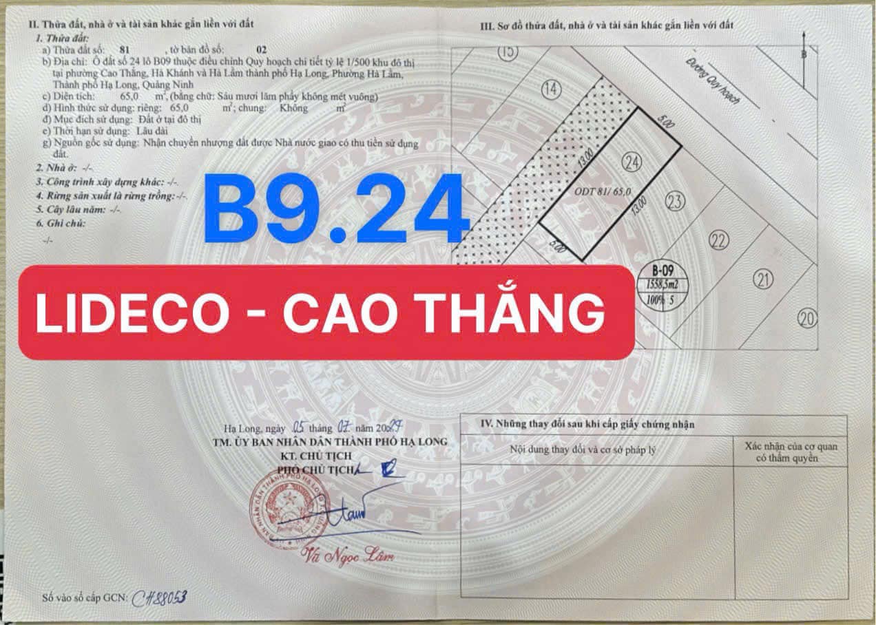 Bán Ô Góc Vườn Hoa Lideco Bãi Muối. DT:65m2,MT:5m.H:Đông Bắc !!!