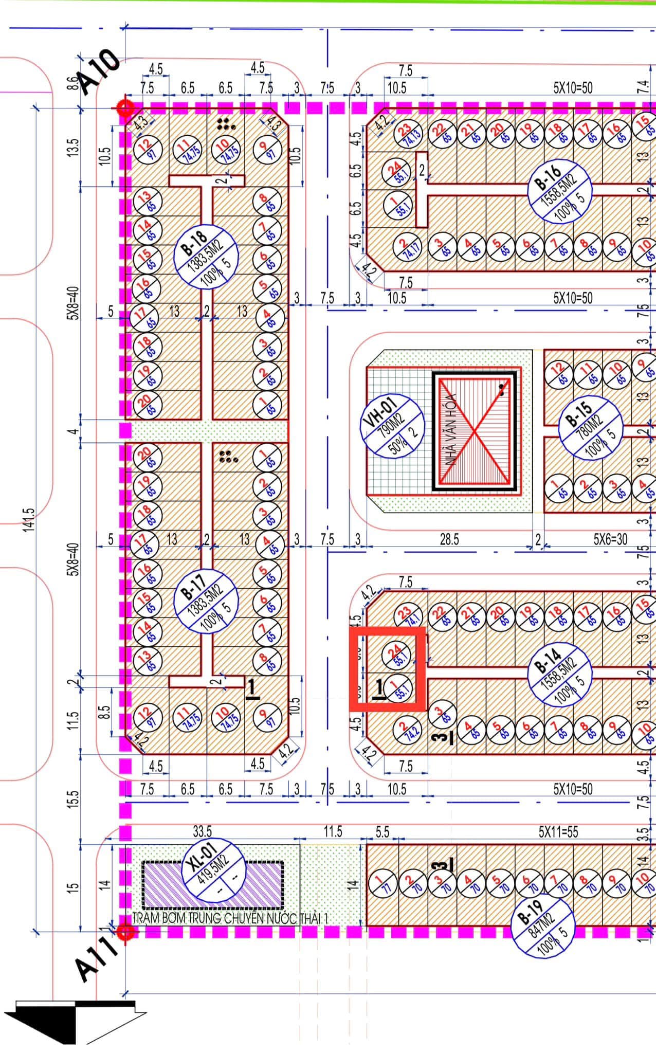 Bán 2 Ô Đất Siêu Đẹp KĐT Lideco Bãi Muối,P.Cao Thắng. DT:55.1m2,MT:6.5m