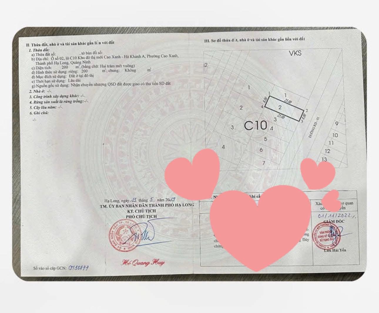 Bán Lô C10 Ô 2 KĐT Cao Xanh Hà Khánh A Trục 21m. DT:200m2,MT:8m !!!