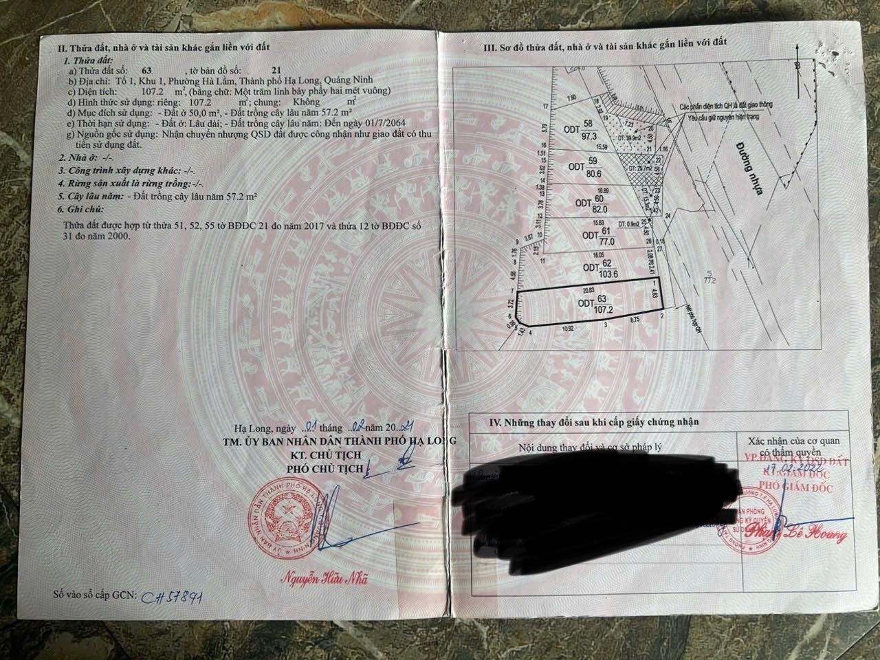 Bán Đất Mặt Đường Hà Trung,Hạ Long. DT:107m2,MT:4.6m Siêu Đẹp !!!