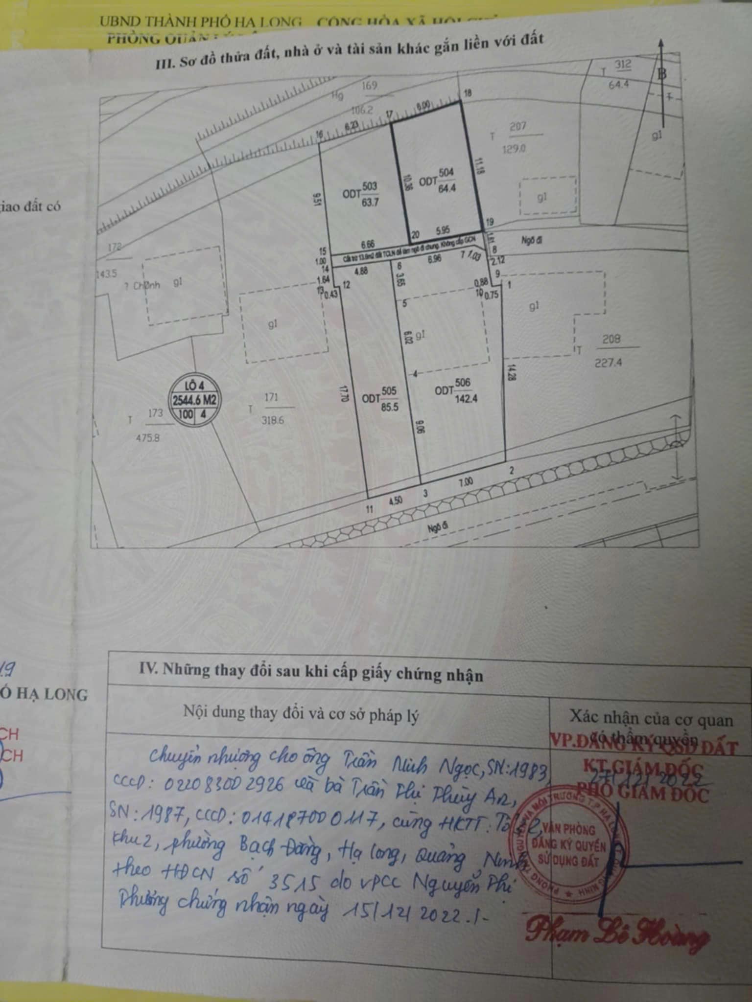 Bán Đất Sau Chung Cư Than Hà Lầm. DT:64.4m2,MT:6m.Oto Đỗ Cửa !!!