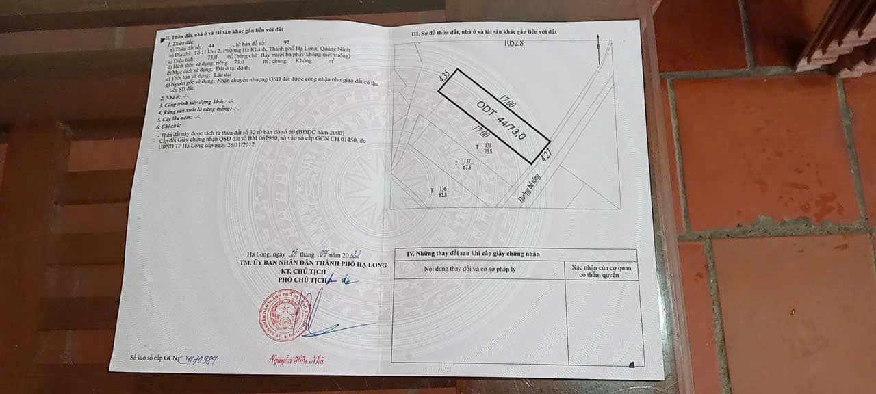 Bán Đất Giáp Lideco GĐ 2,P.Hà Khánh. DT:73m2,MT:4.27m Nở Hậu !!!