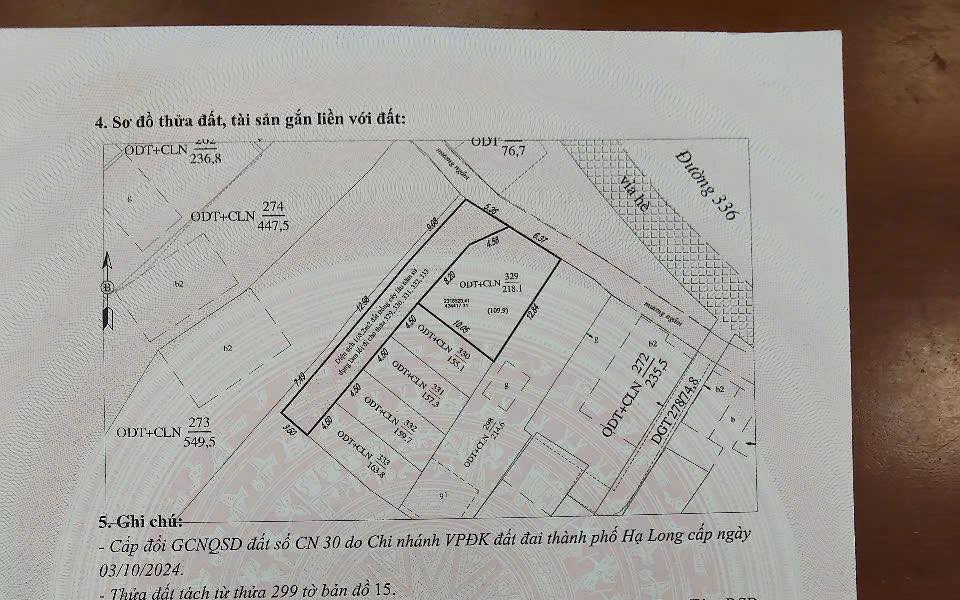 Bán Đất Mặt Đường Hà Trung,Hạ Long. DT:109m2,MT:6.37m !!!