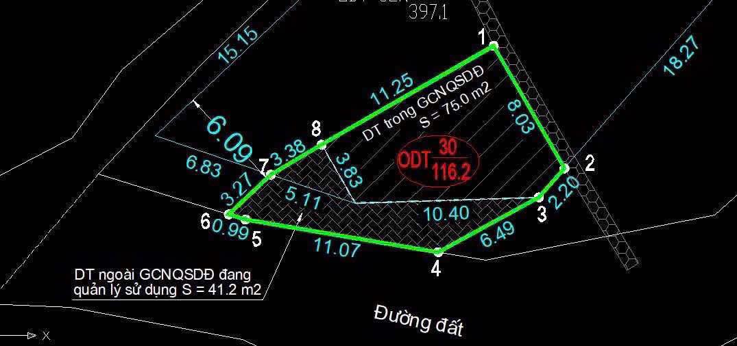 Bán Đất Ngõ Bà Mít P.Hà Trung. DT:75m2 (Thực tế 116m2) Siêu Rẻ !!!