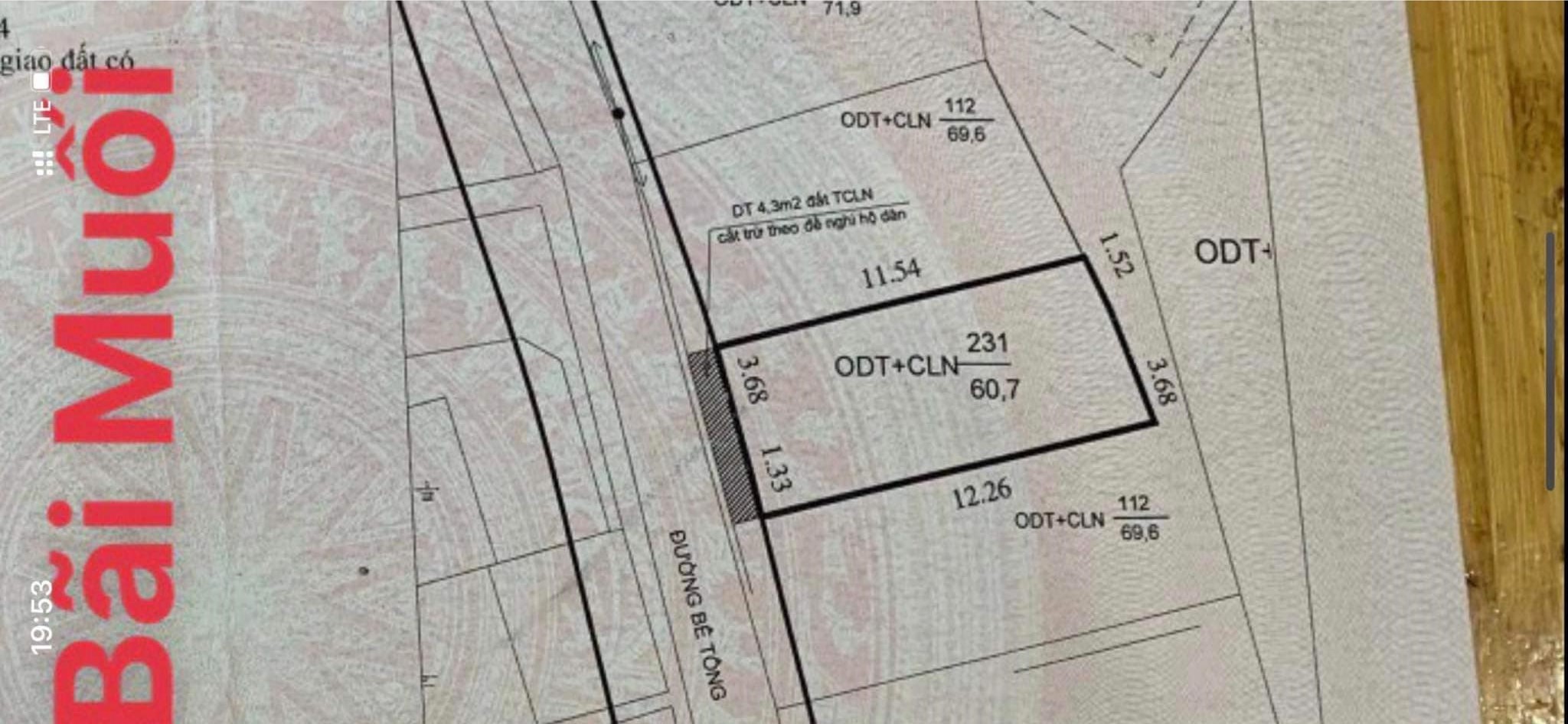 Bán Đất Ngõ 5 Bãi Muối Thông Lideco,P.Cao Thắng.DT:60.7m2,MT:5m !!!