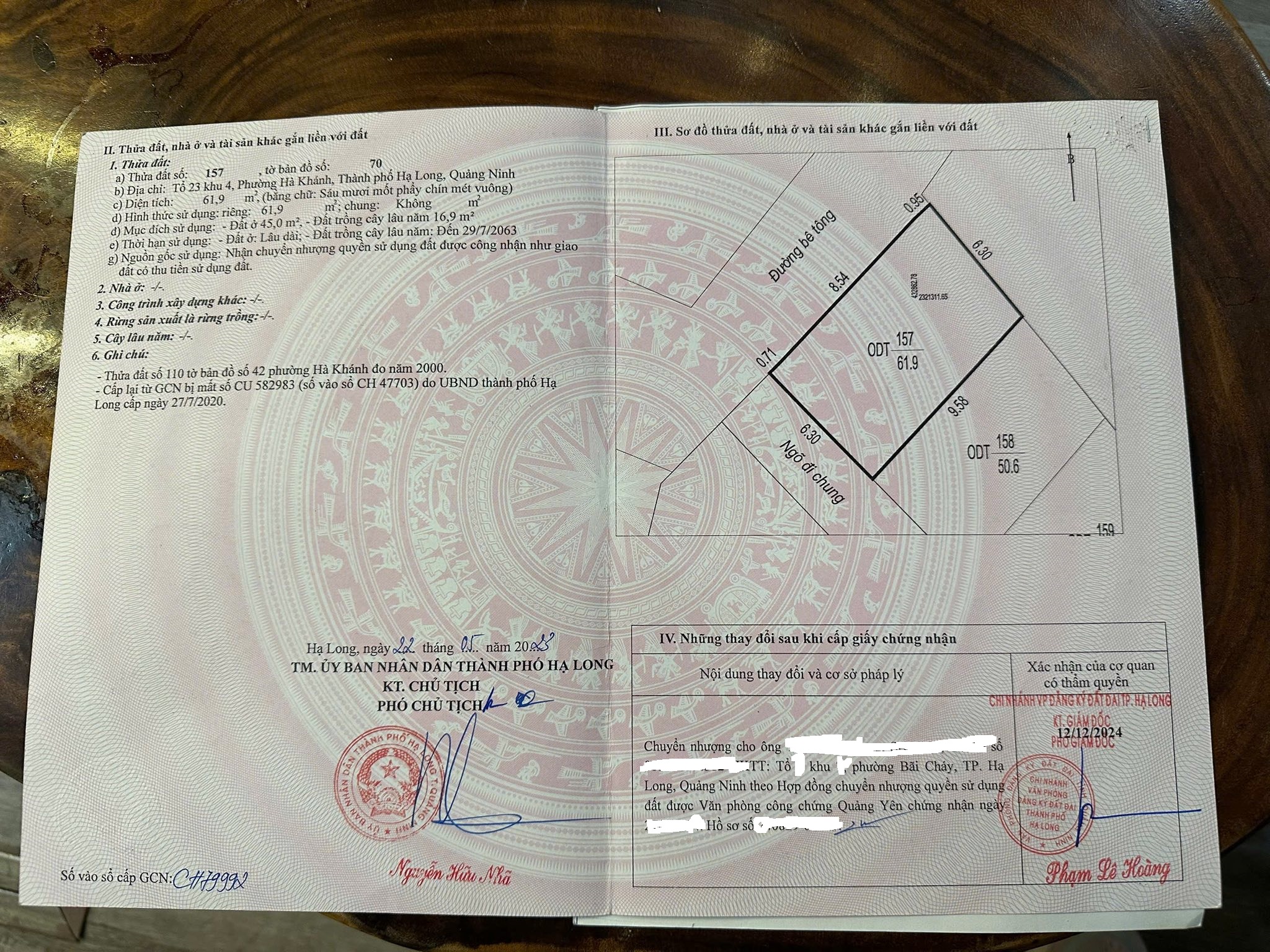 Bán Đất Ô Góc Sau UBND P.Hà Khánh Siêu Rẻ. DT:61.9m2,MT:6.3m !!!