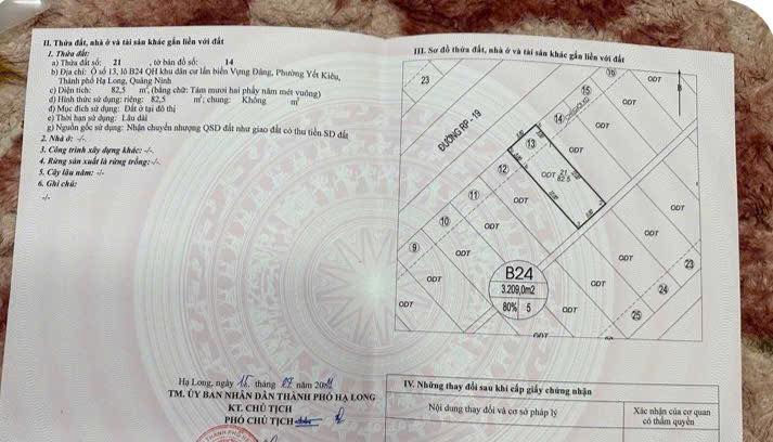 Bán Lô B24 KĐT Vựng Đâng,Cenco5. DT:82.5m2,MT:5.5m !!!