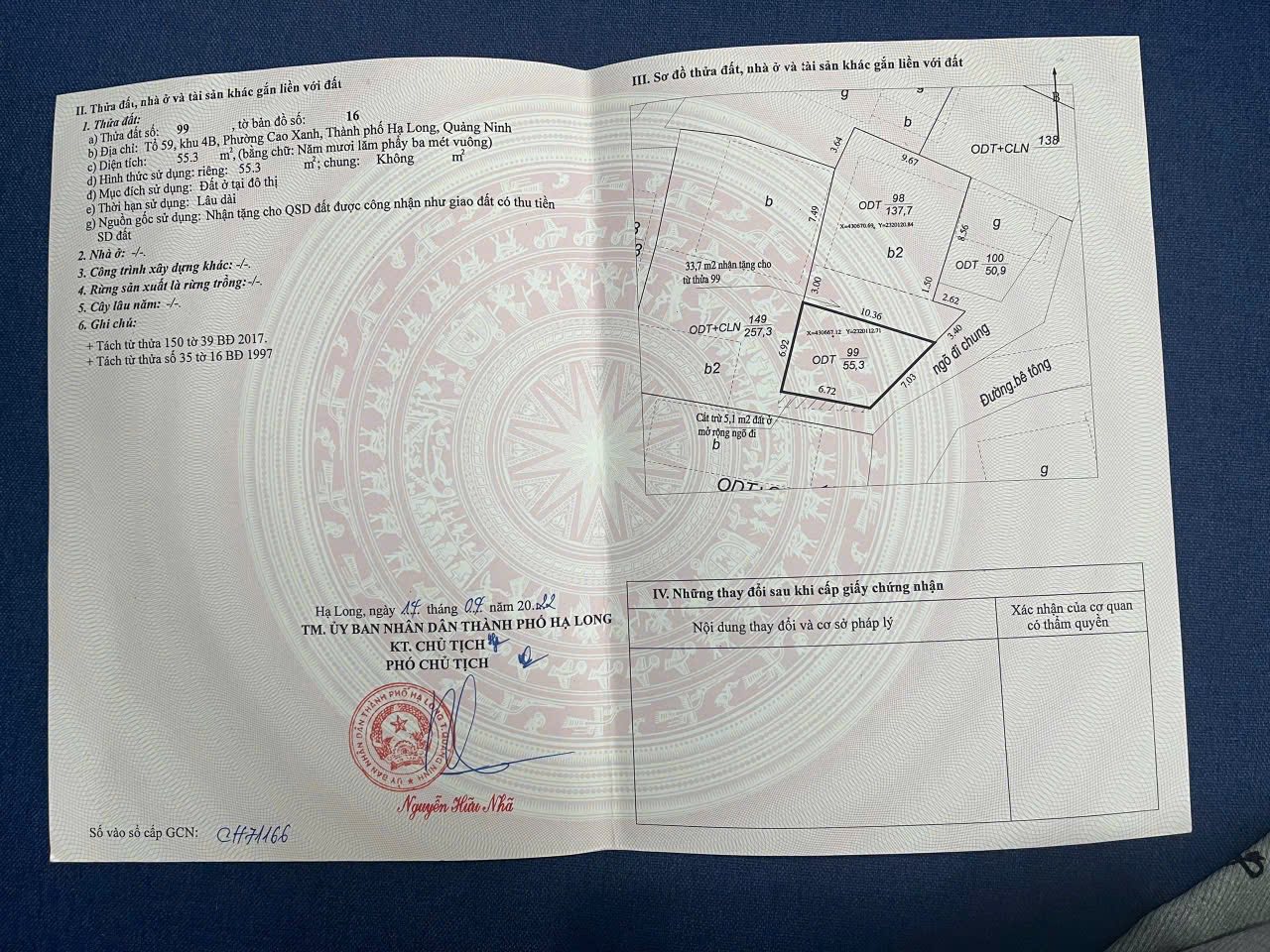 Bán 2 Ô Đất Ngõ 28 Cao Xanh,P.Cao Xanh. DT:50-55m2 Oto Đỗ Cửa !!!