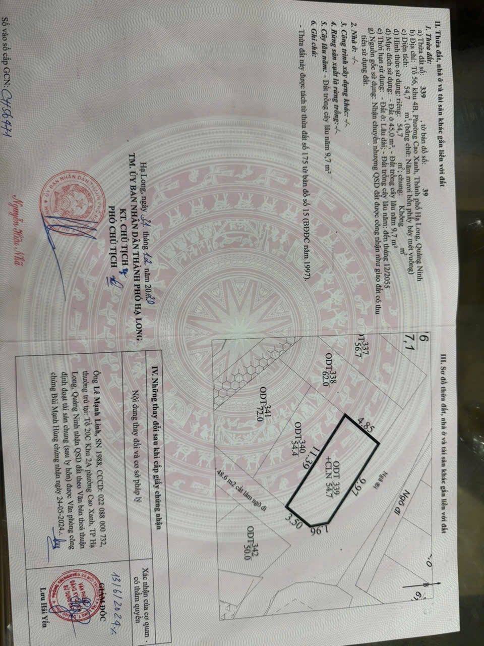 Bán Nhà 3 Tầng Ô Góc Ngõ 28 Cao Xanh. DT:54.7m2 Oto Đỗ Cửa !!!