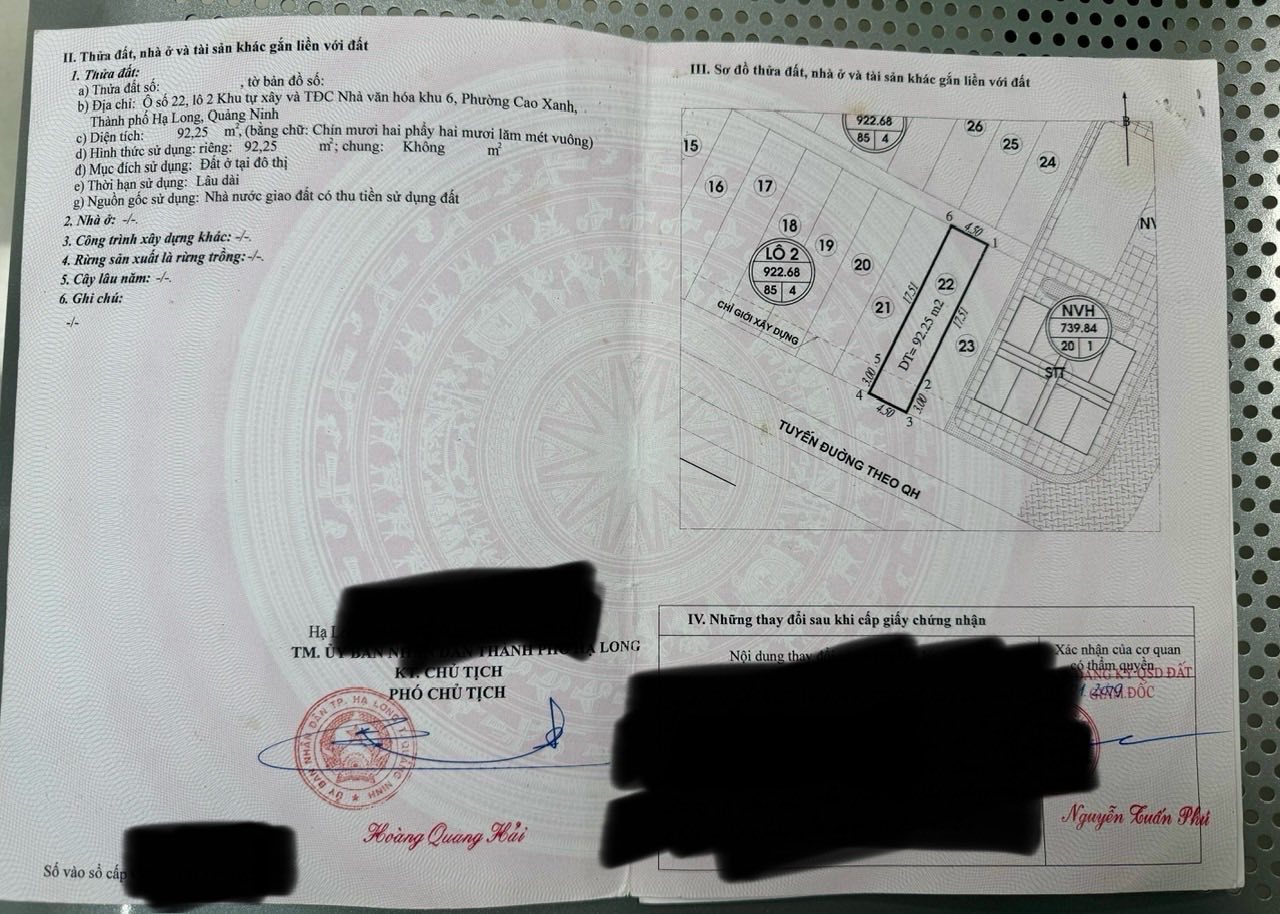 Bán Đất Phân Lô Sau Dãy Mặt Đường Cầu K67. DT:92.25m2 Siêu Rẻ !!!