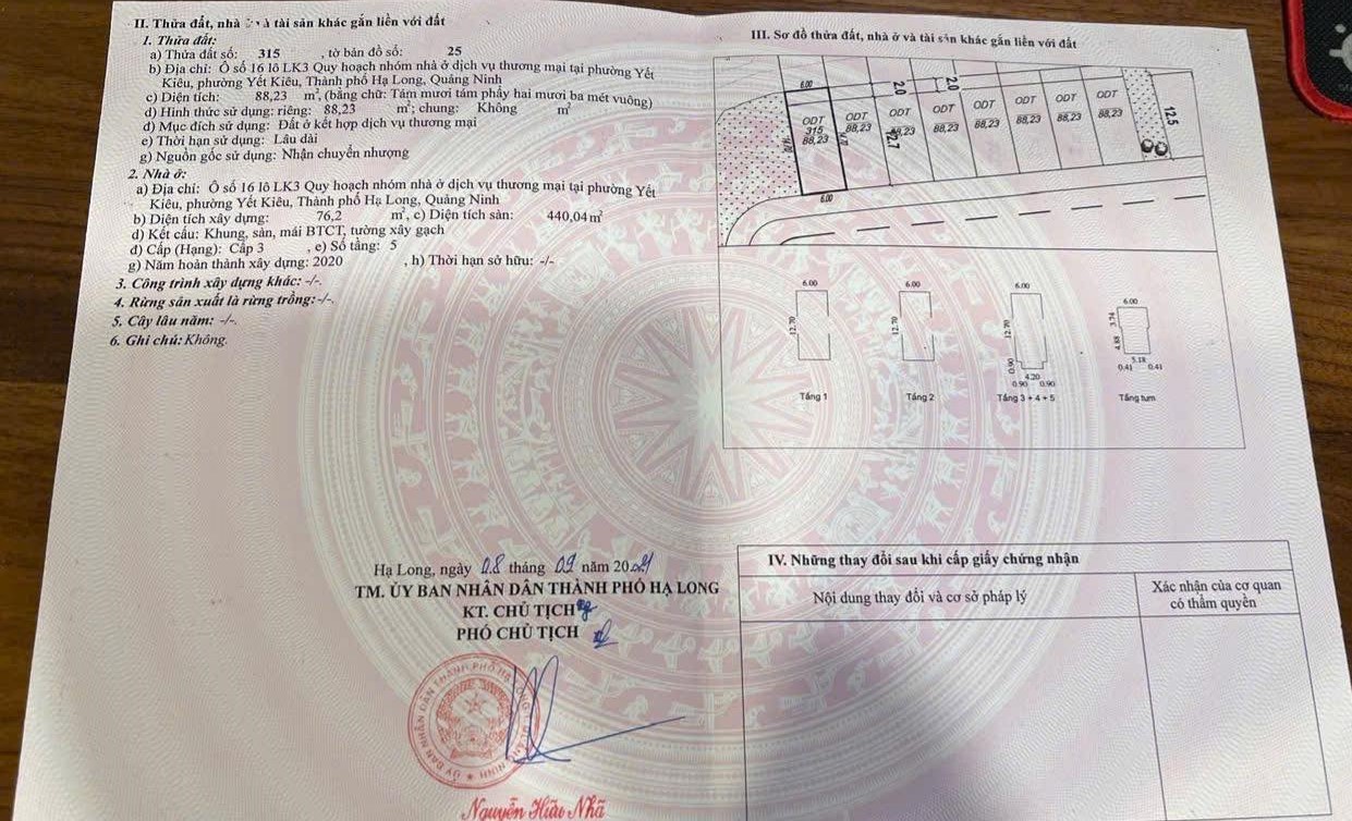 Bán Nhà Ô Góc Liền Kề 5 Tầng Khu Loong Toong,Hạ Long Siêu Đẹp !!!
