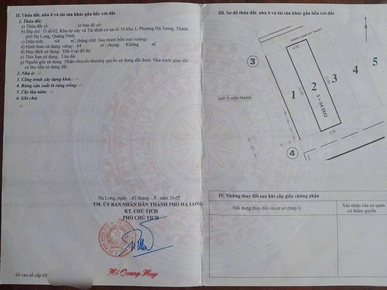 Bán Đất Mặt Đường Hà Trung,Hạ Long. DT:64m2,MT:4m Siêu Đẹp !!!