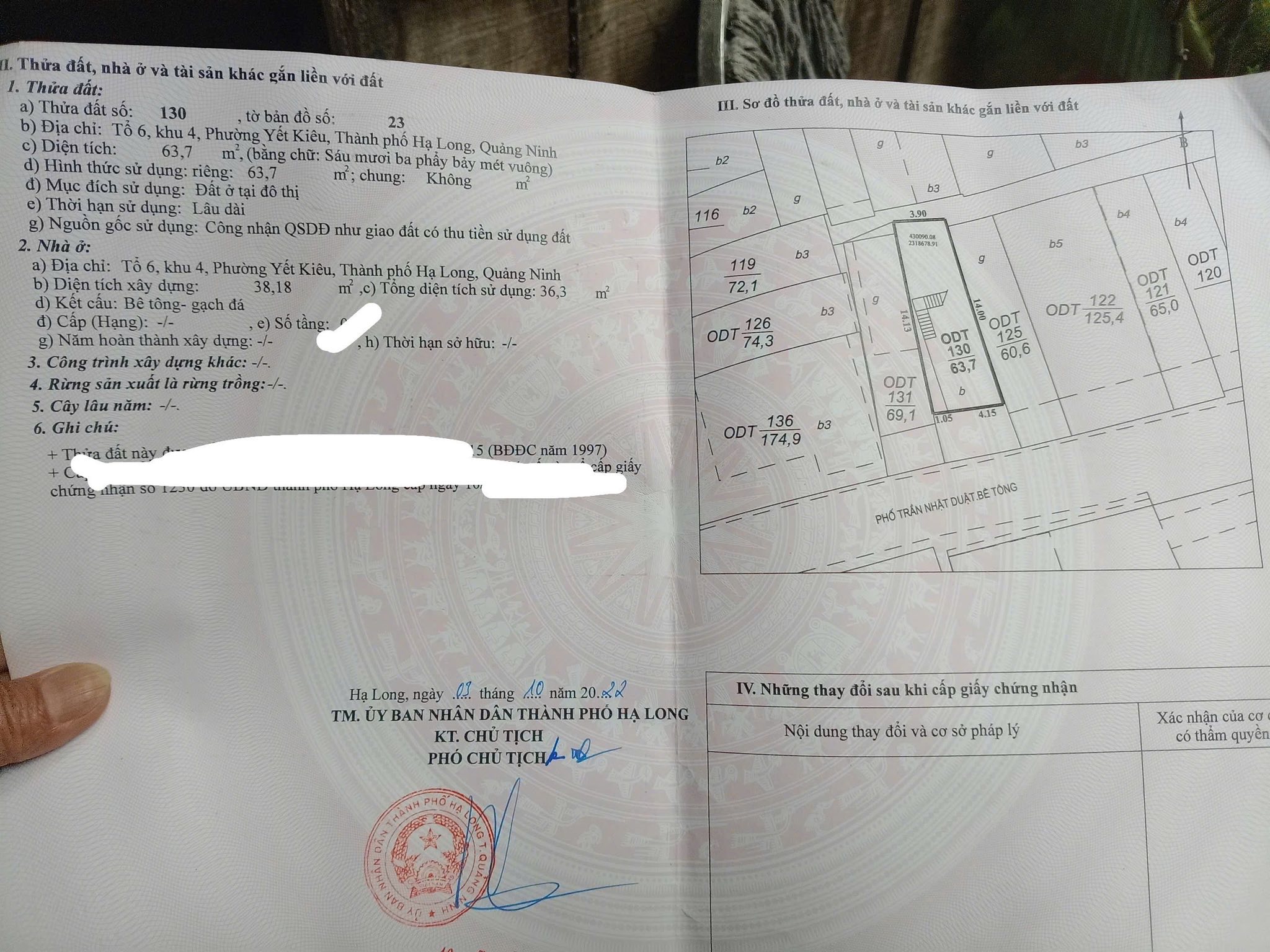 Bán Đất Gần Hồ Điều Hòa,Yết Kiêu. DT:63.7m2 Giá Rẻ !!!