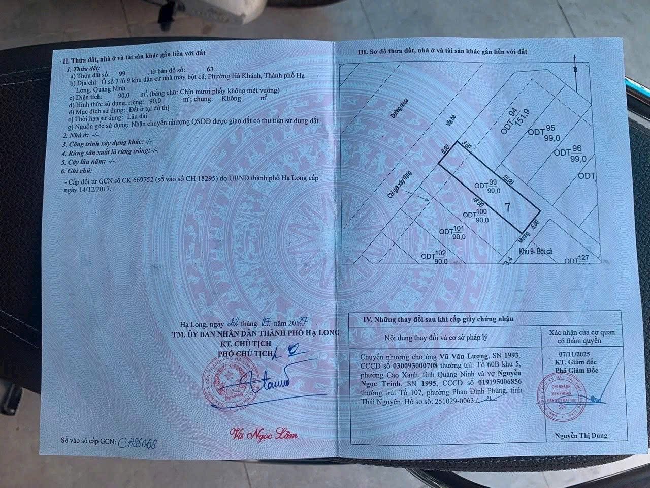 Bán Đất Trục 21m KĐT Bột Cá,P.Hà Khánh. DT:90m2,MT:5m.H:Tây Bắc