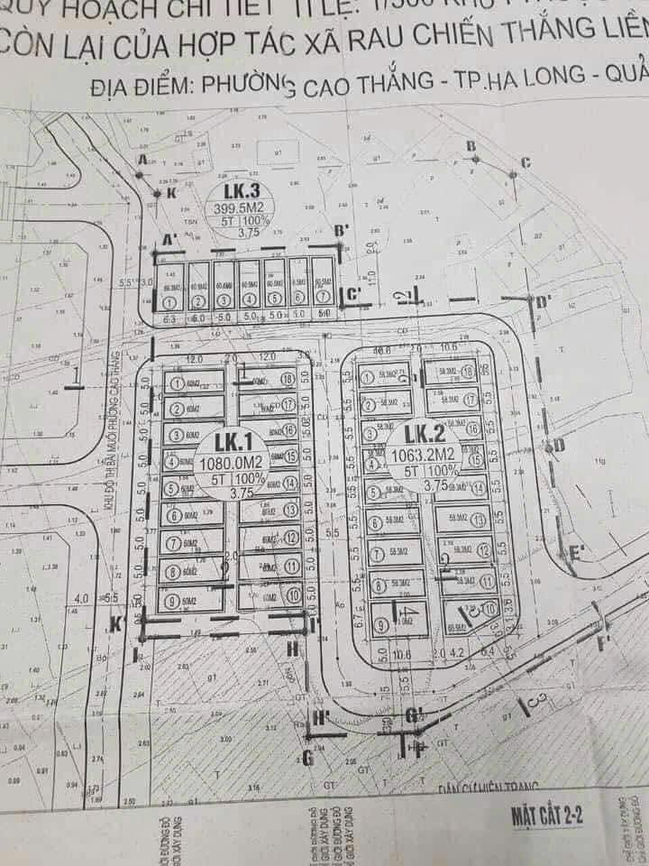 Bán Lk1-16 TĐC Ruộng Rau Chiến Thắng. DT:60m2,MT:5m.H:Đông !!!